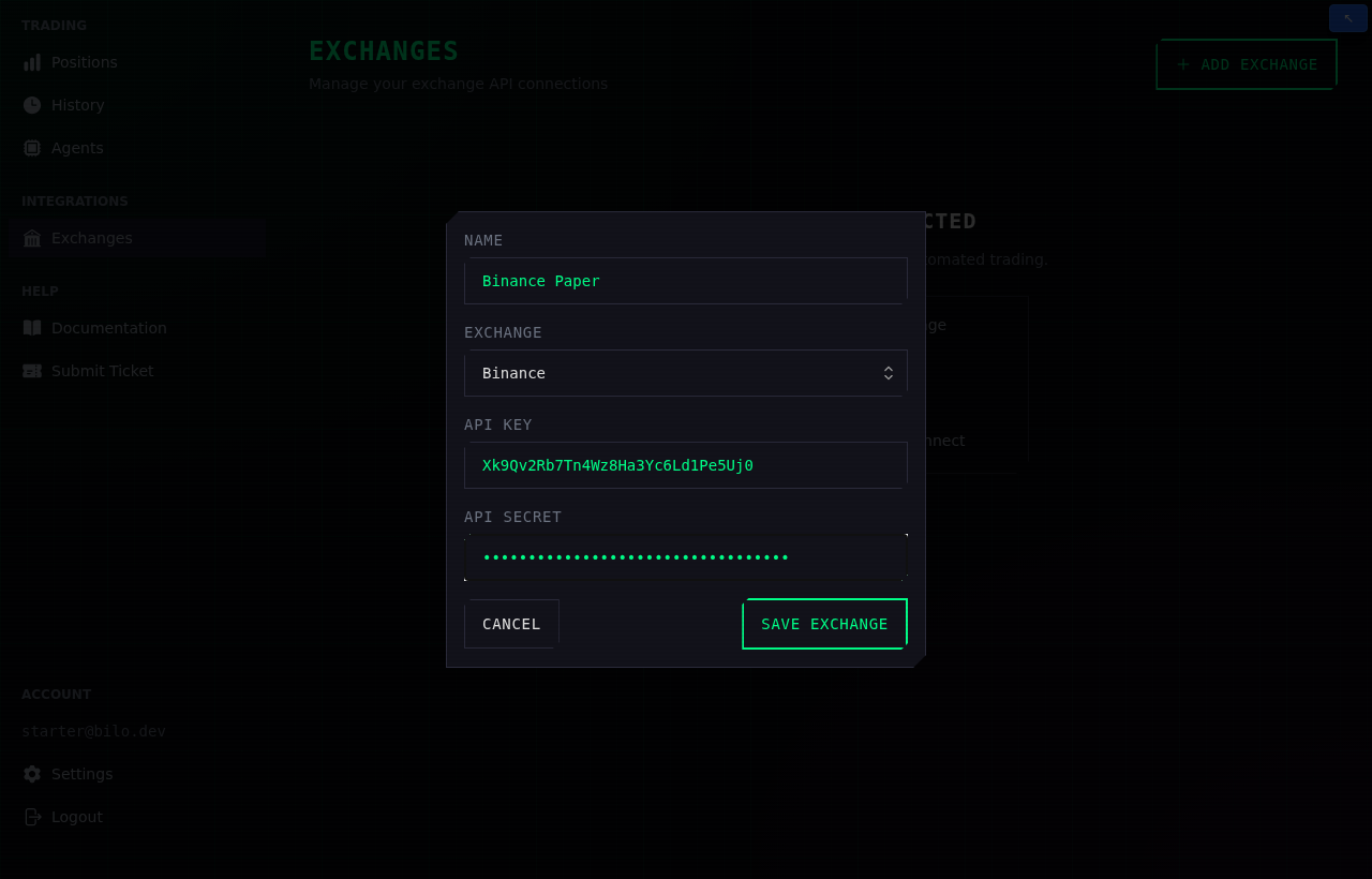 Adding an exchange